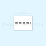 Morse Code 1 Temporary Tattoo (Set of 3)