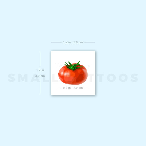 Red Tomato Temporary Tattoo (Set of 3)