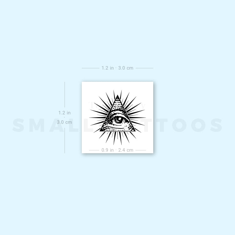 Tatuaje temporal del ojo que todo lo ve (juego de 3)