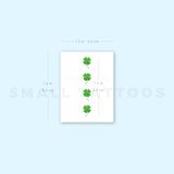 Four Tiny Four Leaf Clovers Temporary Tattoo (Set of 3)