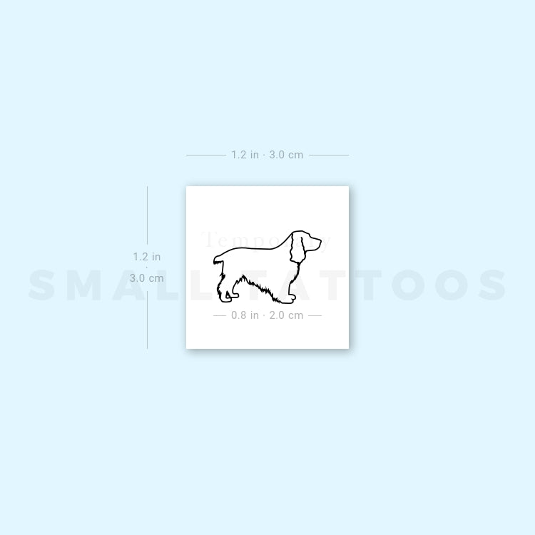 Cocker Spaniel Temporary Tattoo (Set of 3)