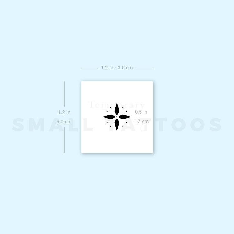 Star Ornament Temporary Tattoo (Set of 3)