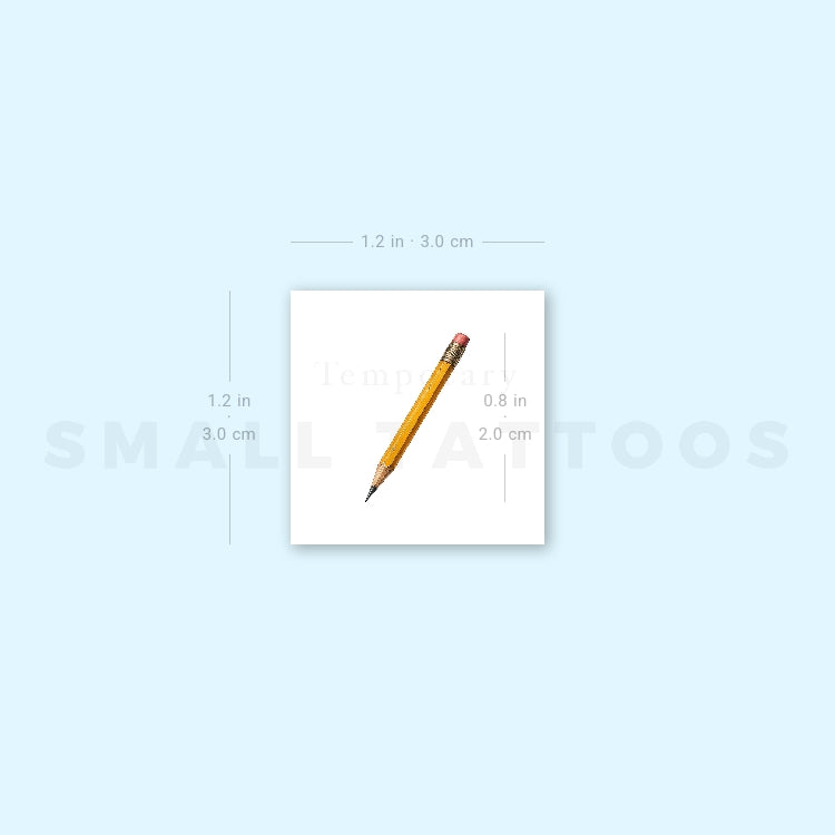 Pencil Temporary Tattoo (Set of 3)