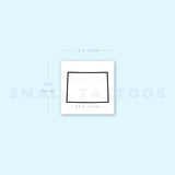 Colorado Map Outline Temporary Tattoo (Set of 3)