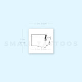 Washington Map Outline Temporary Tattoo (Set of 3)