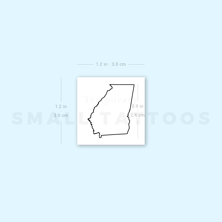 Tatuaje temporal del mapa de Georgia (juego de 3)
