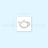 Fine Line Teapot Temporary Tattoo (Set of 3)