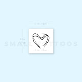 Double Heart Temporary Tattoo (Set of 3)