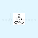 Minimalist Meditator Temporary Tattoo (Set of 3)