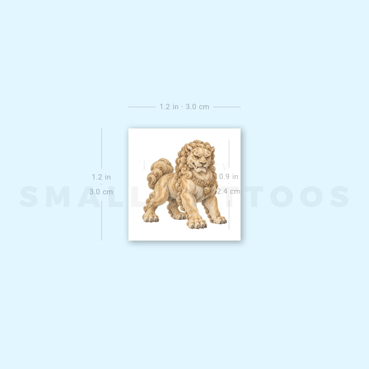Foo Dog Temporary Tattoo (Set of 3)