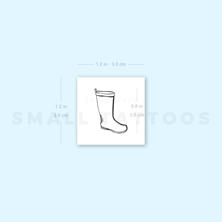 Rain Boot Temporary Tattoo (Set of 3)