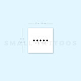 Morse Code 5 Temporary Tattoo (Set of 3)