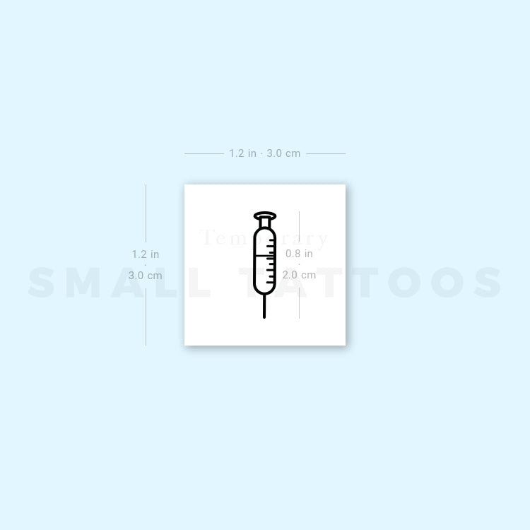 Syringe Temporary Tattoo (Set of 3)