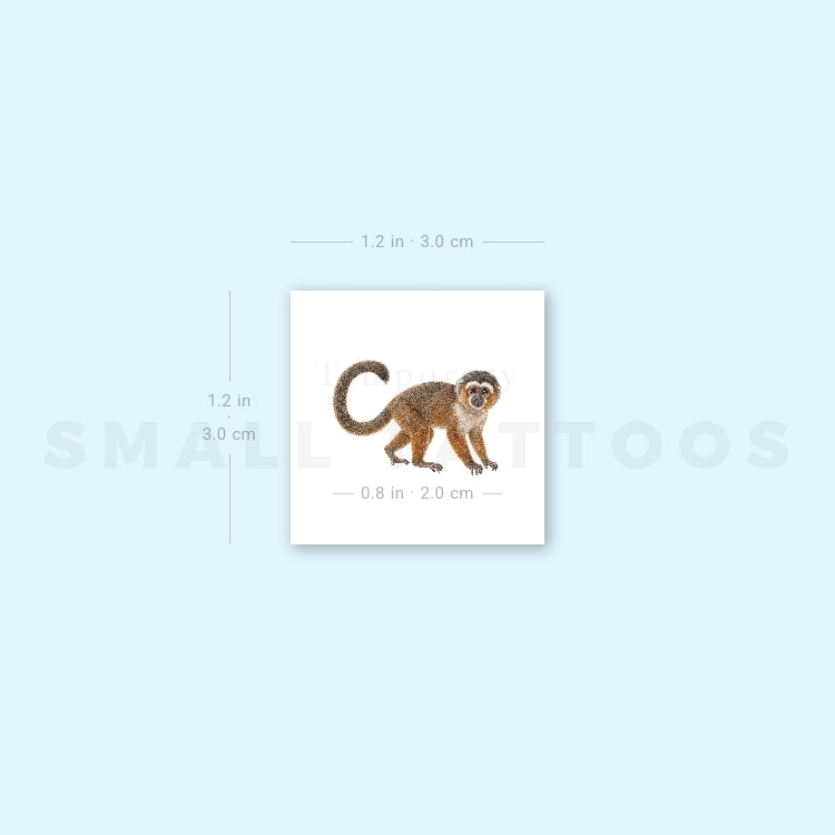 Titi Monkey Temporary Tattoo (Set of 3)