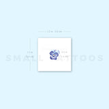 Tiny Blue Pansy Temporary Tattoo (Set of 3)