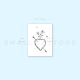 Heart And Arrow By Stefano Mazza Temporary Tattoo (Set of 3)
