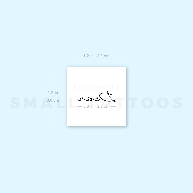 Dear Temporary Tattoo (Set of 3)