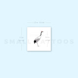 Red-crowned Crane Temporary Tattoo (Set of 3)