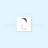 Small Moon Couple Temporary Tattoo (Set of 3)