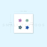 Tiny Flowers By Ann Lilya Temporary Tattoo (Set of 3)