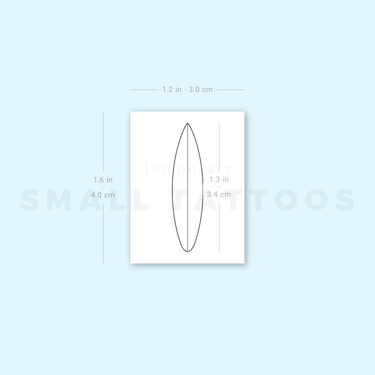 Surfboard Temporary Tattoo (Set of 3)