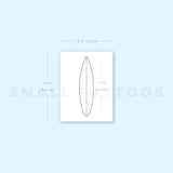 Surfboard Temporary Tattoo (Set of 3)