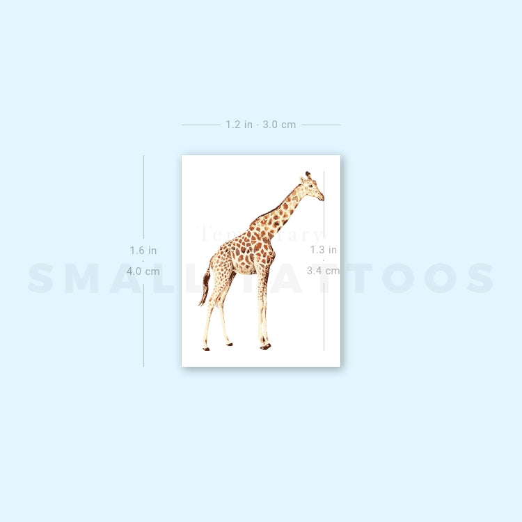 Color Giraffe Temporary Tattoo (Set of 3)