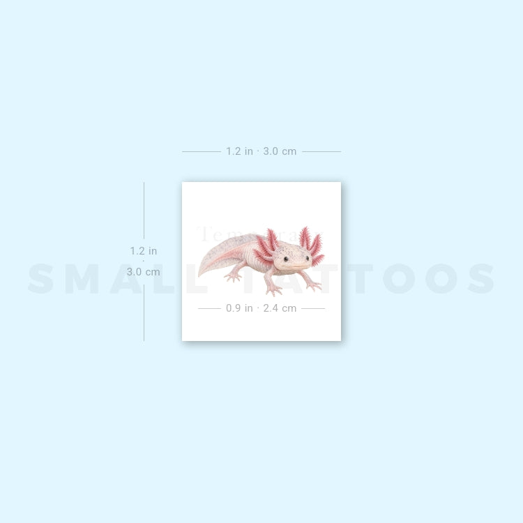 Watercolot Axolotl Temporary Tattoo (Set of 3)