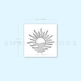 Rising Sun Temporary Tattoo (Set of 3)