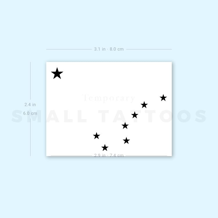 Tatuaje temporal de la Osa Mayor y la Estrella Polar (juego de 3)