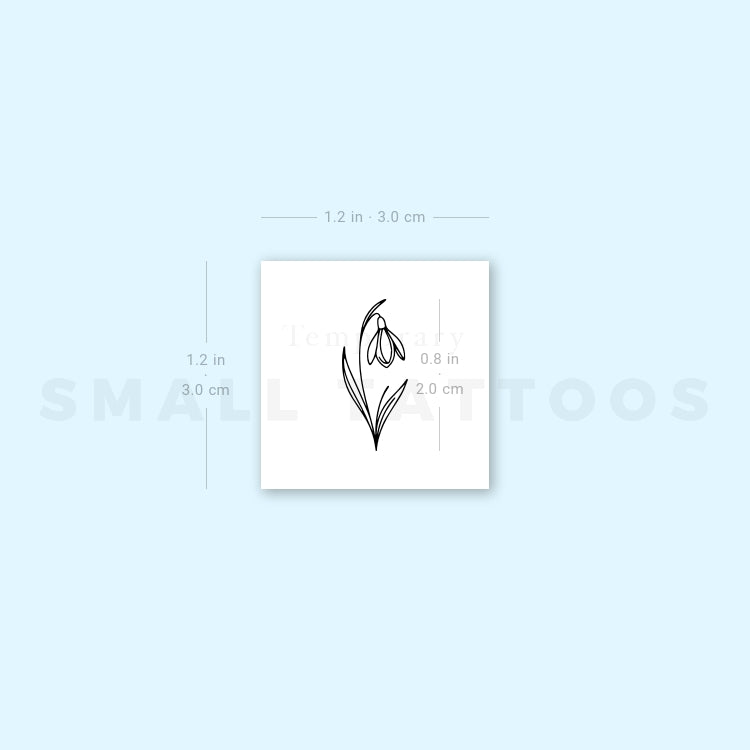 Little Snowdrop Temporary Tattoo (Set of 3)
