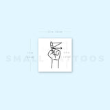 Sign Language Z Temporary Tattoo (Set of 3)