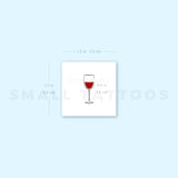 Red Wine Glass Temporary Tattoo (Set of 3)