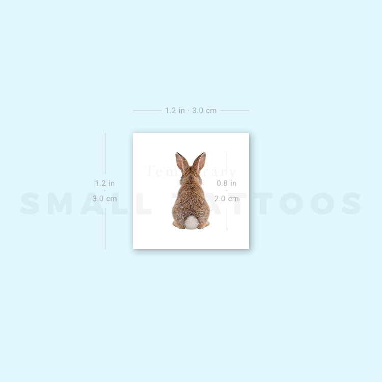 Baby Rabbit Back Temporary Tattoo (Set of 3)