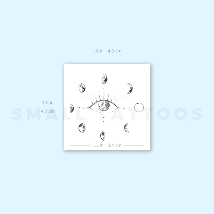 Moon Eye By Stefano Mazza Temporary Tattoo (Set of 3)