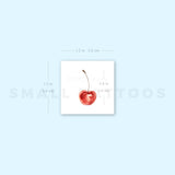Watercolor Cherry Temporary Tattoo (Set of 3)