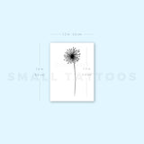 Minimalist Dandelion Temporary Tattoo (Set of 3)