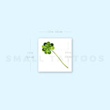 Small Four-Leaf Clover By Ann Lilya Temporary Tattoo (Set of 3)
