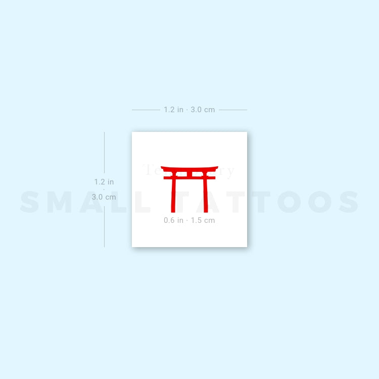Shinto Shrine Temporary Tattoo (Set of 3)
