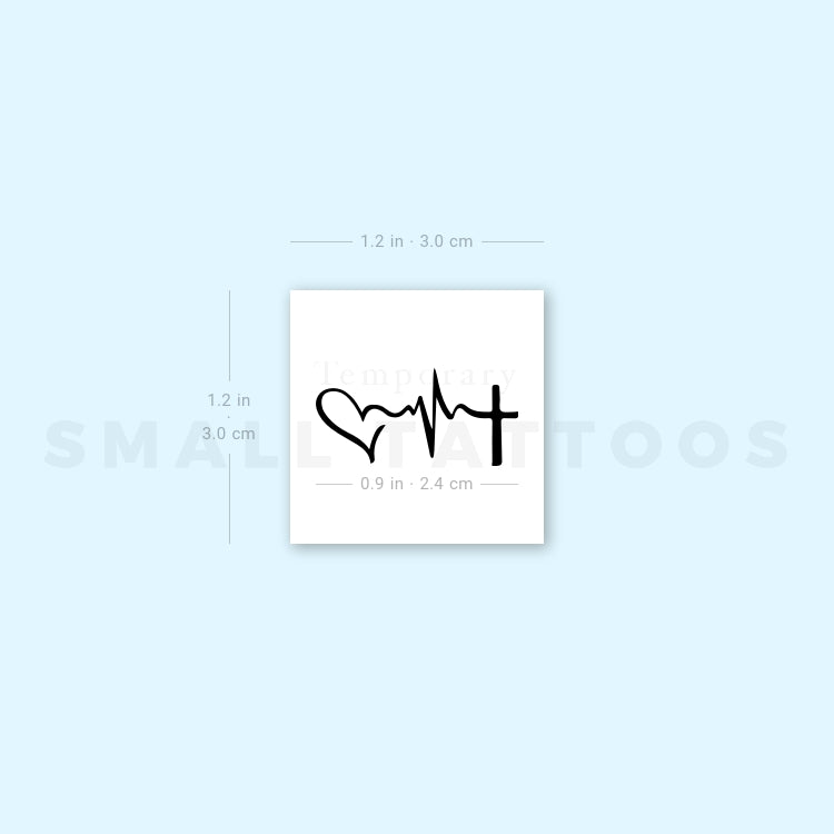 Small Faith Hope Love Temporary Tattoo (Set of 3)