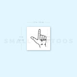 Loser Hand Gesture Temporary Tattoo (Set of 3)