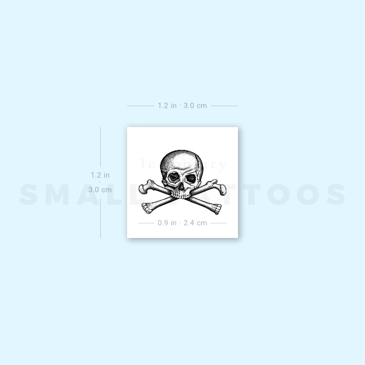 Skull & Bones Temporary Tattoo (Set of 3)