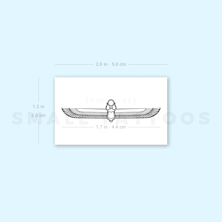 Small Scarab Temporary Tattoo (Set of 3)