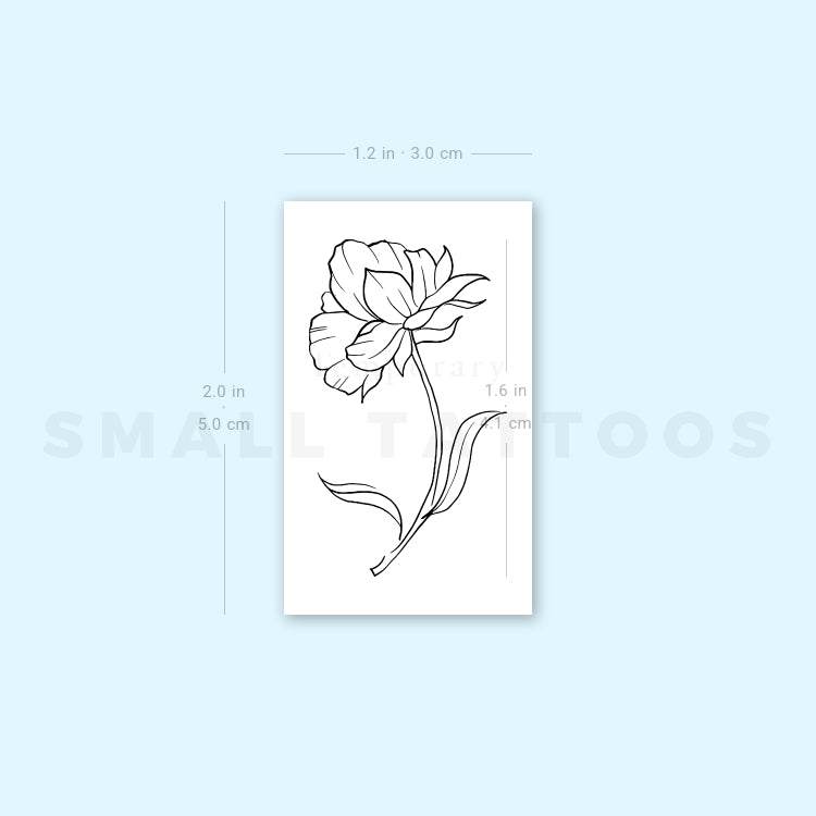 Flower Temporary Tattoo By M3.Ink (Set of 3)