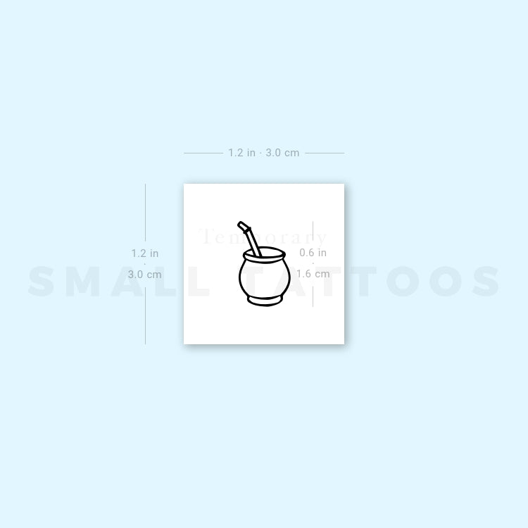 Mate Drink Temporary Tattoo (Set of 3)