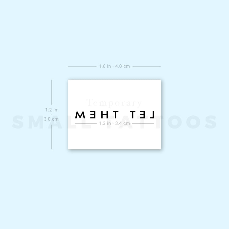Tatuaje temporal Sans-Serif "Let Them" (juego de 3)