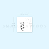 Pooh Bear And Moon Temporary Tattoo (Set of 3)