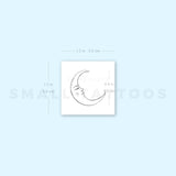 Crescent Moon By Stefano Mazza Temporary Tattoo (Set of 3)
