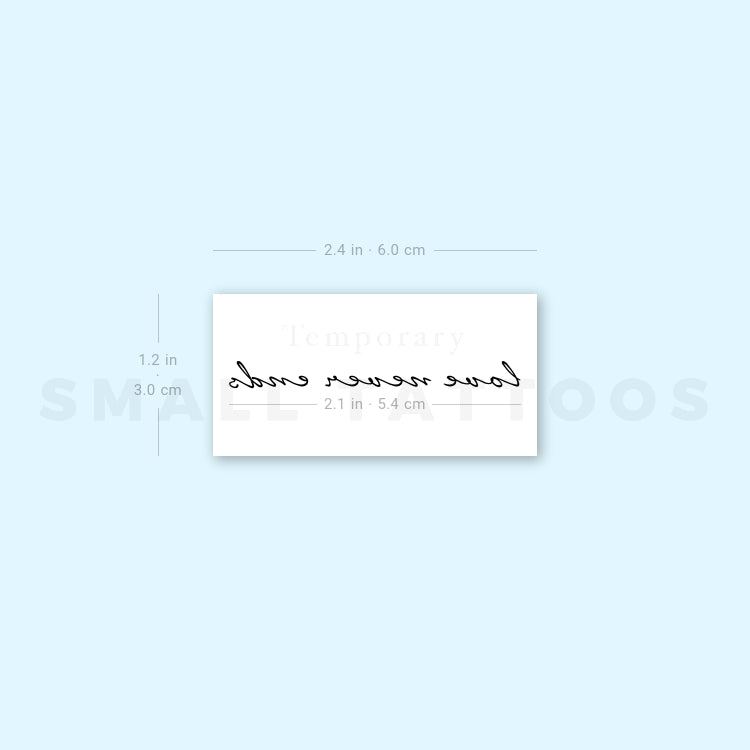 Love Never Ends Temporary Tattoo (Set of 3)