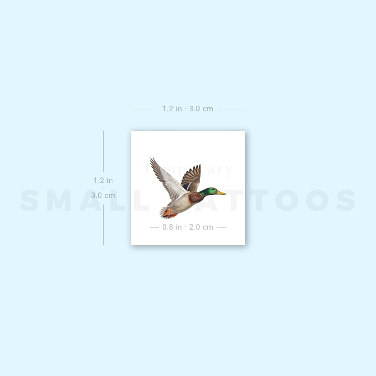 Flying Duck Temporary Tattoo (Set of 3)